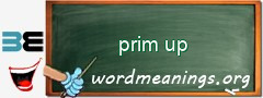 WordMeaning blackboard for prim up